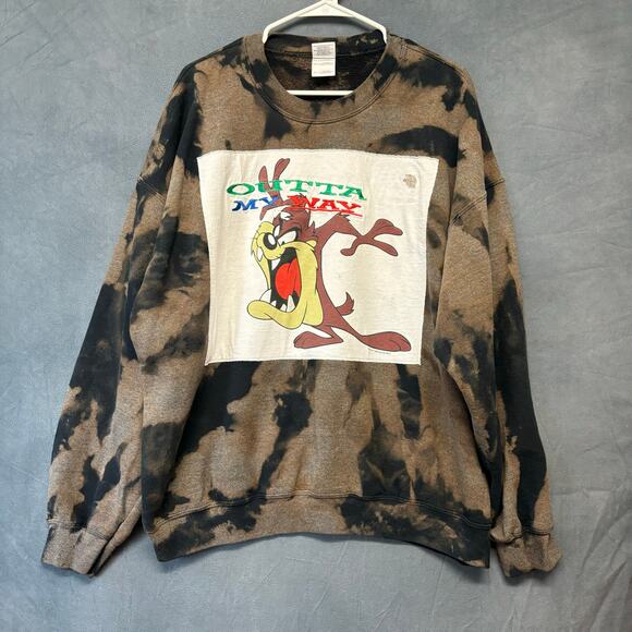 Gildan Other - Vintage 90s Mens Sweatshirt XL Taz Tasmanian Devil Outta My Way Crewneck Rework